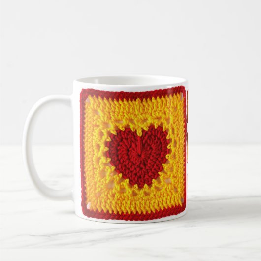 Heart Granny Square Tasse (Links)