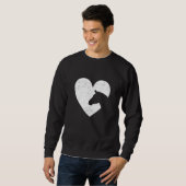 Heart Graphic Horse Lover Equestrian Rider Horses Sweatshirt (Vorne ganz)