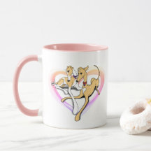 Heart Greyhound Art Tasse