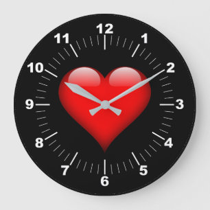 Heart Große Wanduhr
