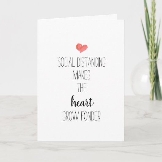 Heart Grow Base, Social Distancing Karte (Vorderseite)