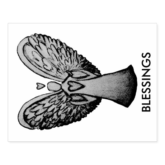 Heart Guardian Angel Custom Rubber Briefmarke Art Gummistempel (Prägung)