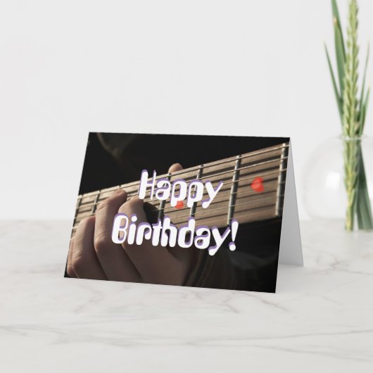 Heart Guitar Birthday Card Karte (Vorderseite)