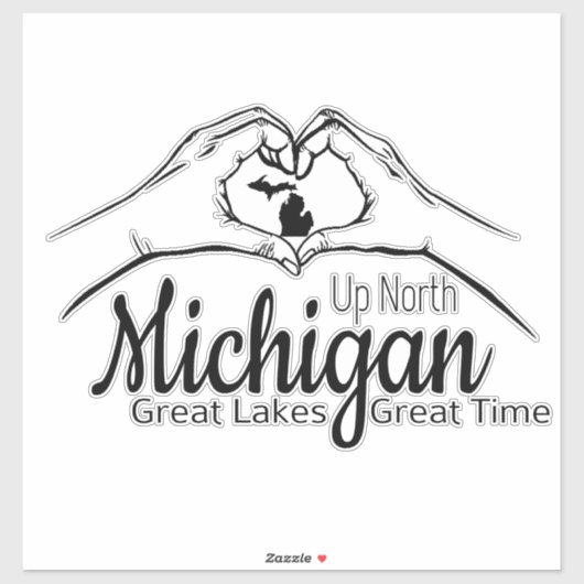 Heart Handhecker Sheet "Up North Michigan" Aufkleber (Blatt)