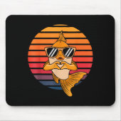 Heart Hands Funny Retro Goldfish Lover Sungles Mak Mousepad (Vorne)