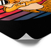 Heart Hands Funny Retro Goldfish Lover Sungles Mak Poster (Ecke)