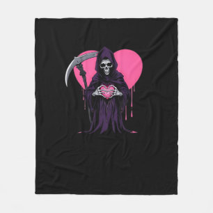 Heart Hands Sensenmann Classic Meme Fleecedecke