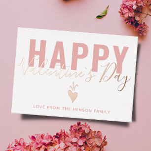 Heart Happy Valentine's Day Script Folien Feiertagskarte