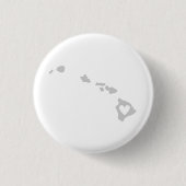 Heart Hawaii Staat Silhouette Button (Vorderseite)