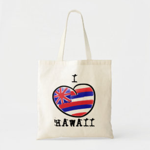 Heart Hawaii Staatsflagge künstlerische Mehrwegtas Tragetasche