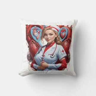 Heart & Healing - Nurse with Anatomical Heart Kissen