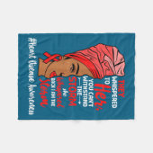 Heart Health Black Women Melanin Heart Disease Awa Fleecedecke (Vorderseite (Horizontal))