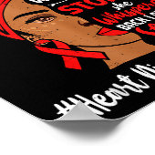 Heart Health Black Women Melanin Heart Disease Awa Poster (Ecke)