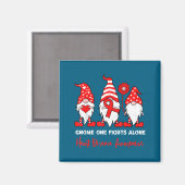 Heart Health Gnome Heart Disease Awareness Chd Red Magnet (Vorderseite/Rückseite)