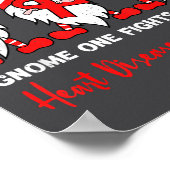 Heart Health Gnome Heart Disease Awareness Chd Red Poster (Ecke)