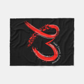 Heart Health Heart Disease Awareness Chd Mens Wome Fleecedecke (Vorderseite (Horizontal))