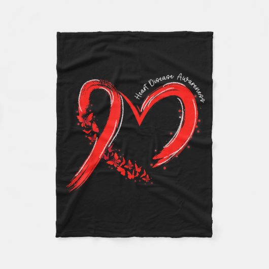 Heart Health Heart Disease Awareness Chd Mens Wome Fleecedecke (Vorderseite)