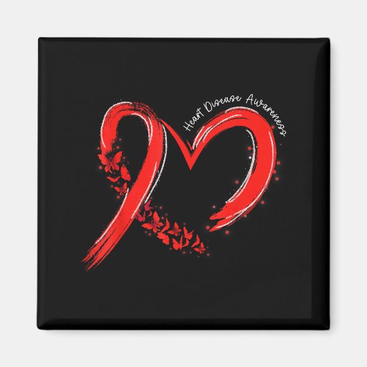 Heart Health Heart Disease Awareness Chd Mens Wome Magnet (Vorne)
