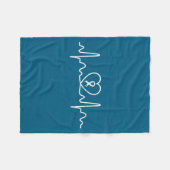 Heart Health Heart Disease Awareness Heartbeat Chd Fleecedecke (Vorderseite (Horizontal))