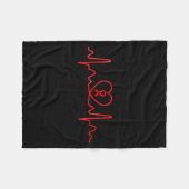 Heart Health Heart Disease Awareness Heartbeat Chd Fleecedecke (Vorderseite (Horizontal))