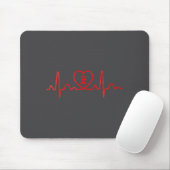 Heart Health Heart Disease Awareness Heartbeat Chd Mousepad (Mit Mouse)