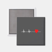 Heart Health Heart Disease Awareness Heartbeat Wom Magnet (Vorderseite/Rückseite)