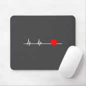Heart Health Heart Disease Awareness Heartbeat Wom Mousepad (Mit Mouse)