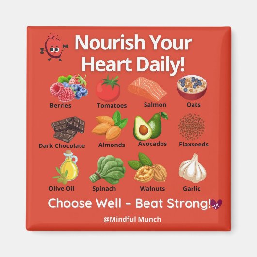 ❤️ Heart Healthy Fridge Magnet (Vorne)