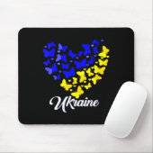 Heart Heart Ukraine Shirt Butterfly I Stand With U Mousepad (Mit Mouse)