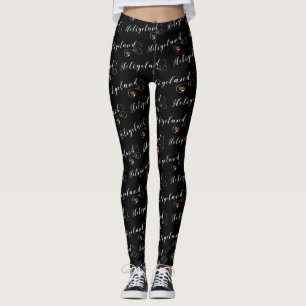 Heart Heligoland Flag, Deutschland, Helgoland Leggings