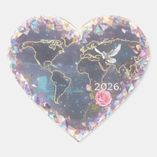 HEART Herz-Aufkleber (Vorderseite)