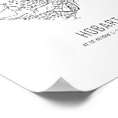 Heart Hobart City Map (Australien) Poster (Ecke)