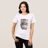 Heart-Holding Round Mouse Tee | Cute Zodiac Rat  (Vorderseite voll)