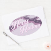 HEART HOLLOW Rounded Logo + Badewanne (Stickerpack Ovaler Aufkleber (Umschlag)
