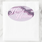 HEART HOLLOW Rounded Logo + Badewanne (Stickerpack Ovaler Aufkleber (Tasche)