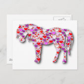 Heart Horse Pink - Postcard Postkarte (Vorne/Hinten)