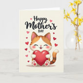 Heart Image Loving Mothers Day Card Karte (Gelbe Blume)