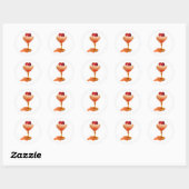 Heart in Bubbly Drink Stickers (Blatt)