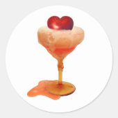 Heart in Bubbly Drink Stickers (Vorderseite)