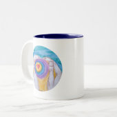 Heart in Hands Cir No-Saying; titled; dig signed Zweifarbige Tasse (Vorderseite Links)