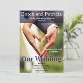 Heart In Hands Einladung (Stehend Vorderseite)