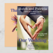 Heart In Hands Einladung (Vorne/Hinten)