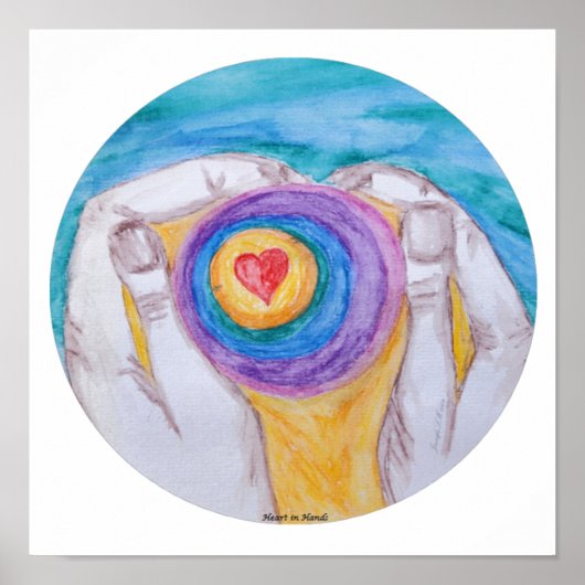 Heart in Hands HIH-Circle-NoWords-Titled-digSigned Poster (Vorne)