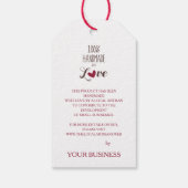 Heart in Red with 100% Handmade with Love Quote Geschenkanhänger (Rückseite)