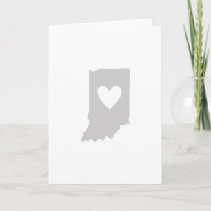 Heart Indiana Hoosier Staat Karte Gruß gestalten