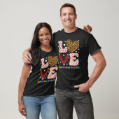 Heart Instructional Coach Life Leopard Plaid Valen T-Shirt (Unisex)