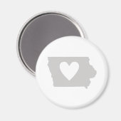 Heart Iowa Staat Silhouette Magnet (Vorderseite/Rückseite)