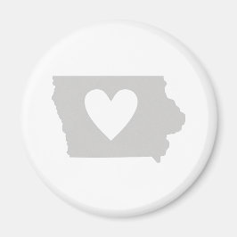 Heart Iowa Staat Silhouette Magnet