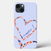 Heart Iphone Case, Französisch, Blau, Luxus, Liebe Case-Mate iPhone Hülle (Rückseite)