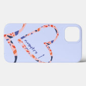 Heart Iphone Case, Französisch, Blau, Luxus, Liebe Case-Mate iPhone Hülle (Rückseite (Horizontal))